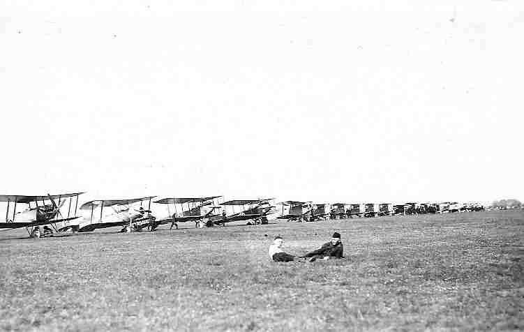 First aircraft in line is an Avro 548